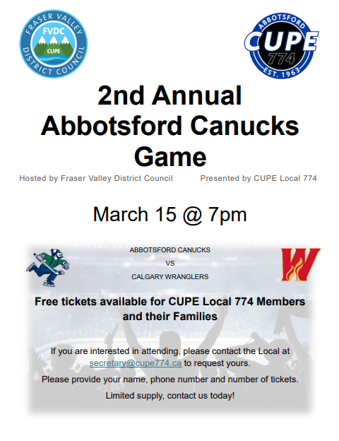 2nd Annual Abbotsford Canucks Game @ Abbotsford Center